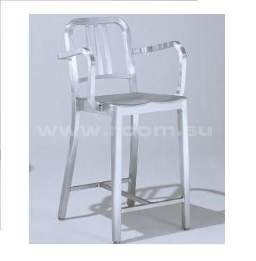 EMECO NAVY COUNTER STOOL WITH ARMS