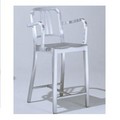 EMECO NAVY COUNTER STOOL WITH ARMS